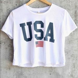 USA crop top